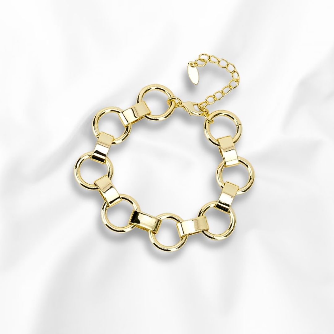 Pulsera de Dama Diseño de Eslabones Redondos