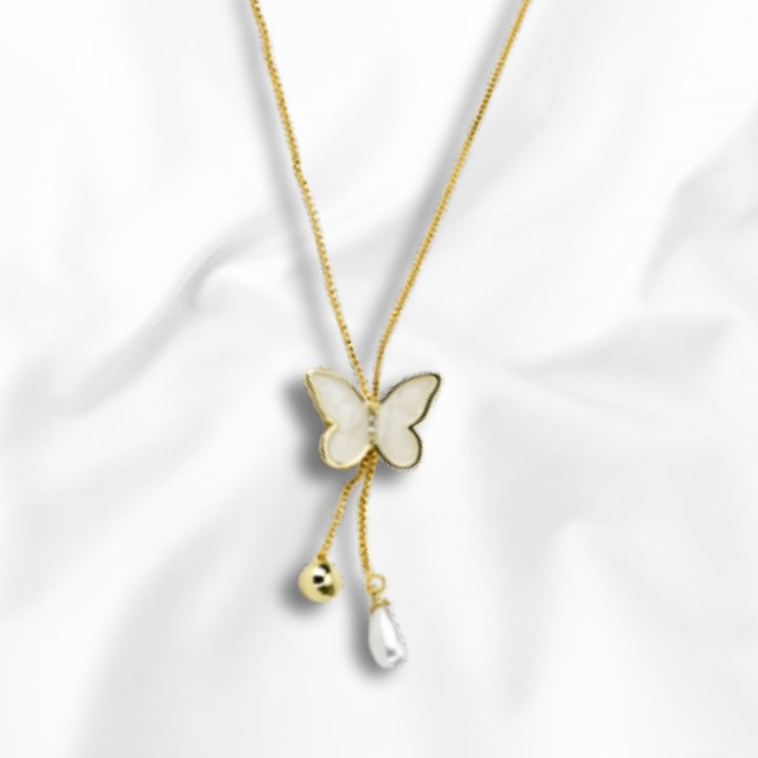 Collar Mariposa Blanca