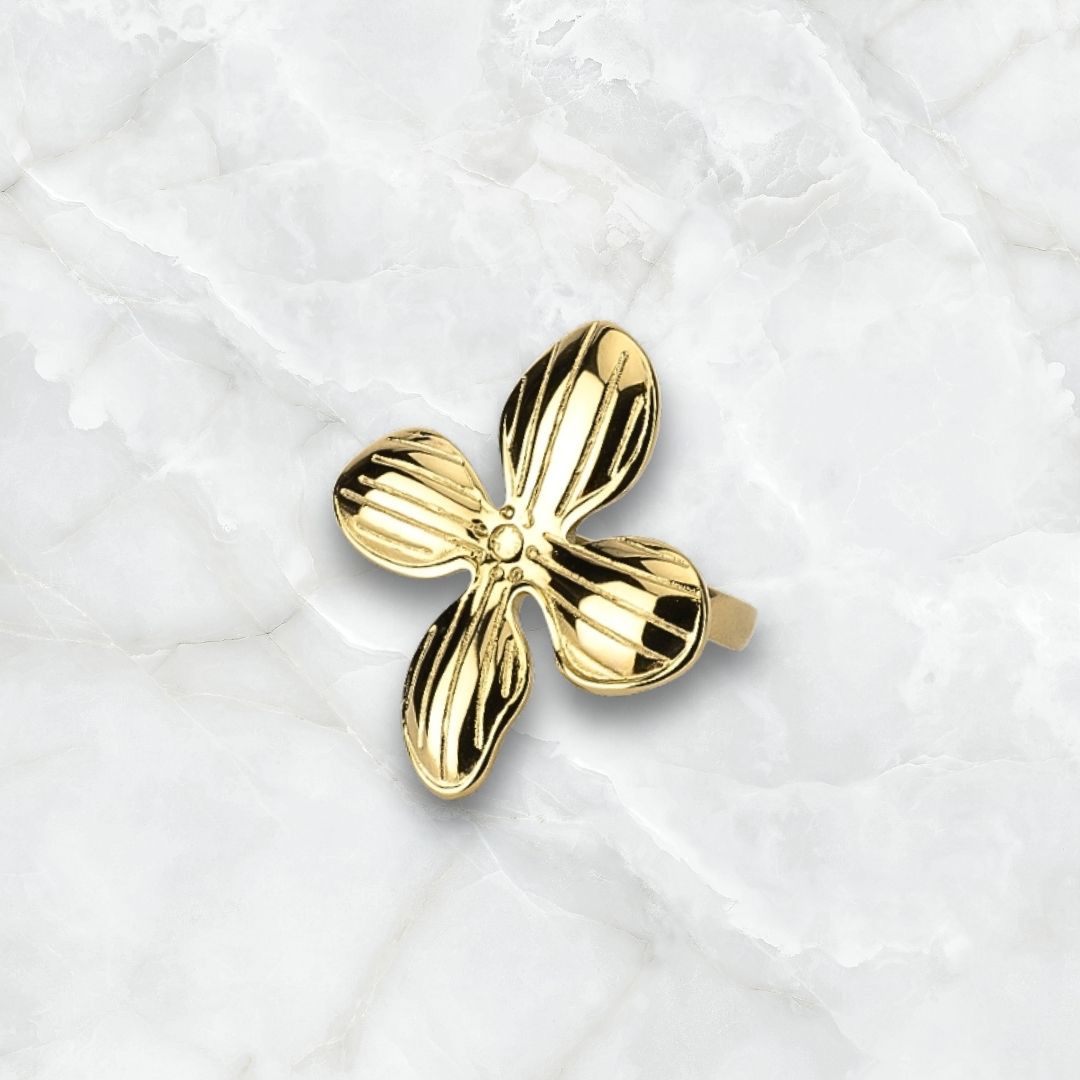 Anillo Autoajustable Diseño de Flor